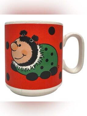 Vintage 1990s Goodluck Ladybug "Ladybird" by Nici Germany Ceramic Coffee Mug